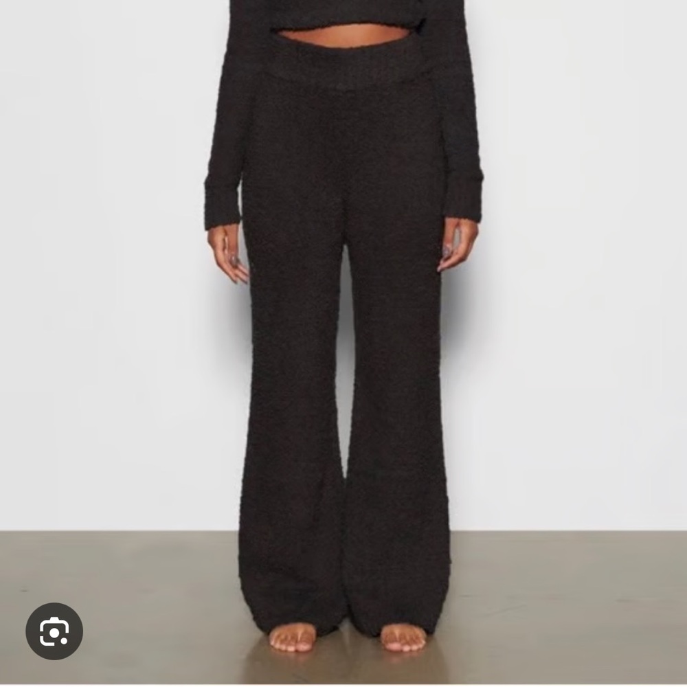 Skims Cozy Knit Sherpa Lounge Pants Black Size S/M